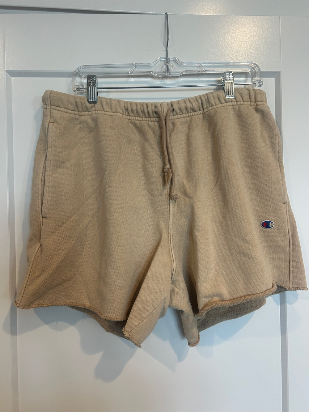 Champion Women's Tan Athletic Fleece-lined Shorts size Medium